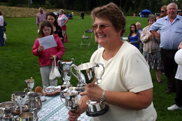 prizes 3.jpg - Daphne Preston with the Wadham Challenge Cup and the Walker Cup